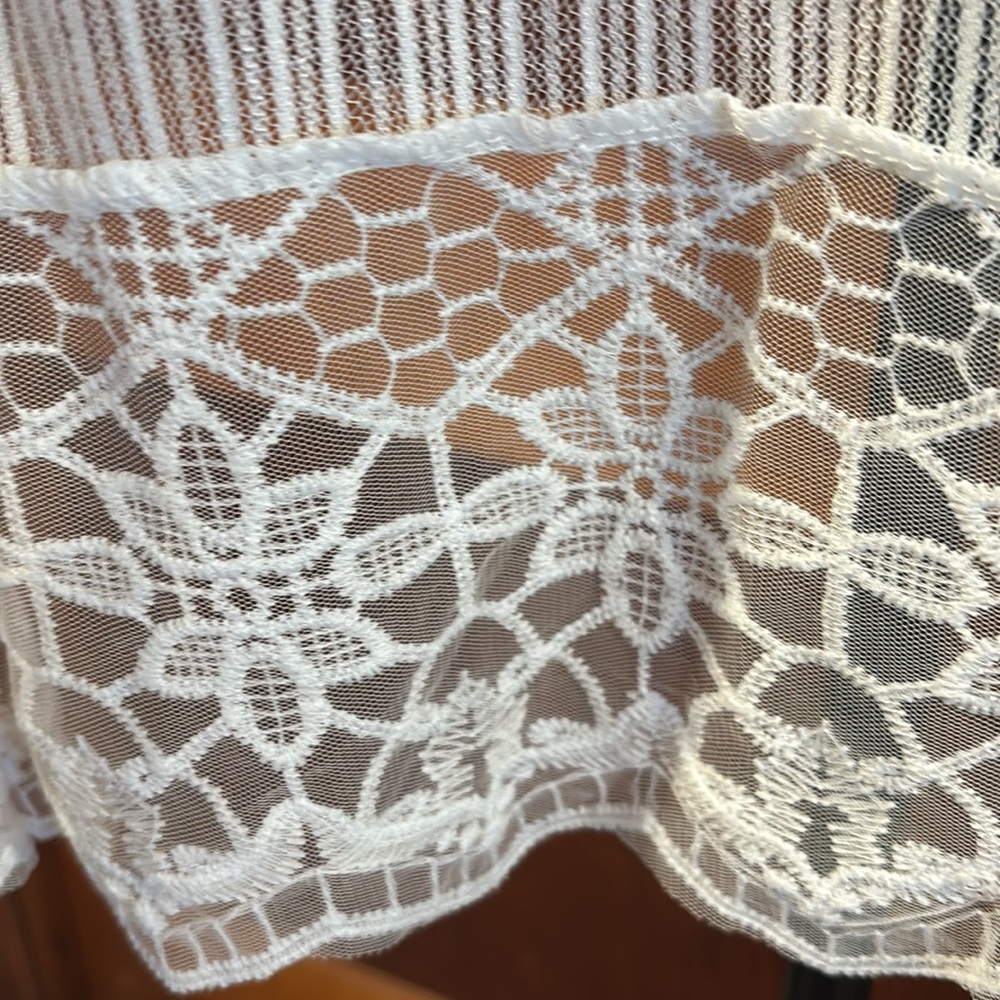 Lace Sheer Cardigan Sweater Short Sleeve Open Front Shrug Floral Bolero Cover Up - Picture 10 of 12